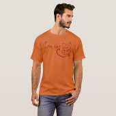 Rote niedliche Katzen T-Shirt (Vorne ganz)