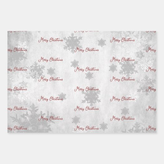 Rote Niedliche Schneemann-Wrapping Paper Sheets Geschenkpapier Set (Vorderseite 3)