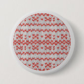 ROTE NORDIC STRICK Runder Button Button / Grau (Vorderseite)