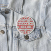 ROTE NORDIC STRICK Runder Button Button / Grau (Beispiel)