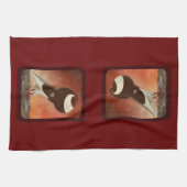 Rote Norwich Cropper-Taube Handtuch (Horizontal)
