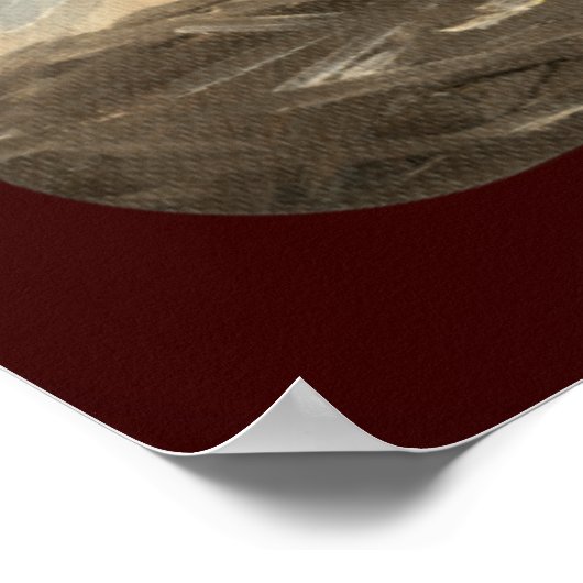 Rote Norwich Cropper-Taube Poster (Ecke)