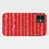 Rote Notenmusik Case-Mate iPhone Hülle (Rückseite (Horizontal))