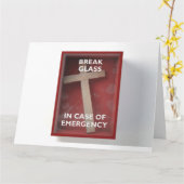 Rote Notrufbox mit Crucifix Karte (Gelbe Blume)