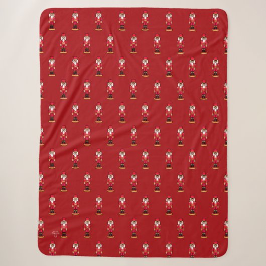 Rote Nussknacker-Sherpa-Decke Sherpadecke (Vorderseite)