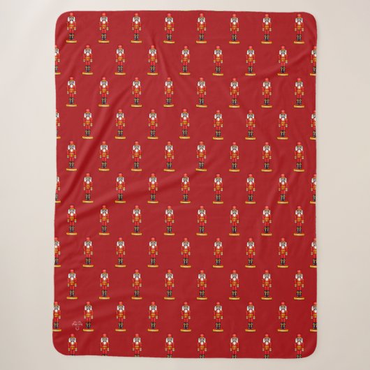 Rote Nussknacker-Sherpa-Decke Sherpadecke (Vorderseite)