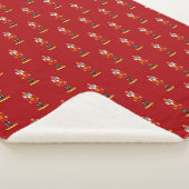 Rote Nussknacker-Sherpa-Decke Sherpadecke (3/4)