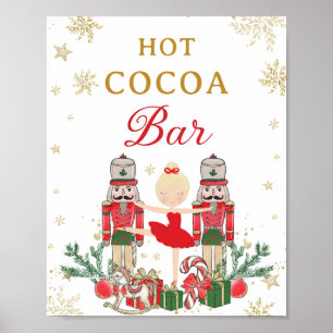 Rote Nussknacker-Winter-Onederland-Heiße-Schokolad Poster
