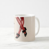 Rote Nylons tanzen als ob keiner zusieht Kaffeetasse (VorderseiteRechts)