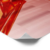 Rote Objekte mit weißen Linien Poster (Ecke)