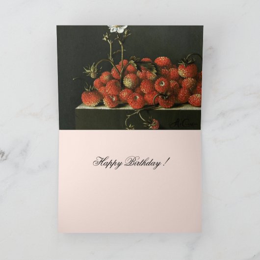 ROTE OBST/STRAWBERRIEN UND BLUME KARTE (Innenseite)