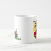Rote oder grüne Traktor-Ruhestands-Tasse Kaffeetasse (Mittel)