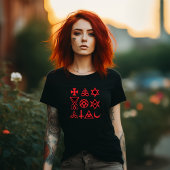 Rote Okkult-Symbole T-Shirt