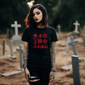 Rote Okkult-Symbole T-Shirt