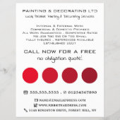 Rote Ombre-Kreise, Maler und Dekorator Flyer (Vorne)