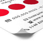 Rote Ombre-Kreise, Maler und Dekorator Poster (Ecke)