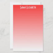 Rote Ombre-Papeterie Briefpapier (Vorderseite)