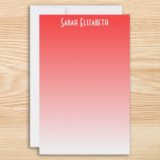 Rote Ombre-Papeterie Briefpapier