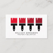 Rote Ombre Pinsel, Malerei und Dekorator Visitenkarte (Vorderseite)