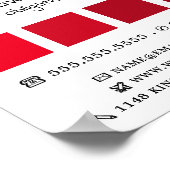 Rote Ombre-Quadrate, Maler und Dekorator Poster (Ecke)