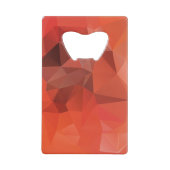 Rote Orange Abstrakte Pyramide Kunst Geldbeutel Flaschenöffner (Vorderseite)