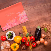 Rote Orange der Wasserfarben Geschirrtuch