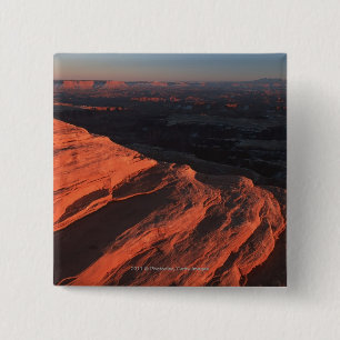 Rote orange Felsen-Seite in Utah Button