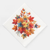 ROTE ORANGE-GELBE AQUAMARINE AUTUMNSTÜCKE SERVIETTE (Ecke)