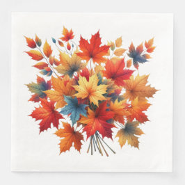 ROTE ORANGE-GELBE AQUAMARINE AUTUMNSTÜCKE SERVIETTE