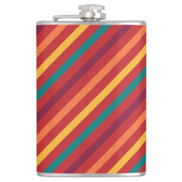 ROTE ORANGE GELBE AQUAMARINE STRIPEN FLACHMANN