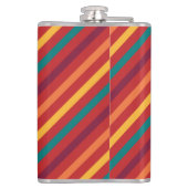 ROTE ORANGE GELBE AQUAMARINE STRIPEN FLACHMANN (Rückseite)