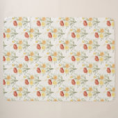 Rote Orange Gelbe Blumen Sherpadecke (Vorderseite (Horizontal))