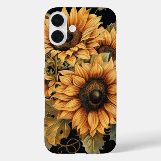 ROTE ORANGE GELBE FALL SUNFLOWER BLUME Case-Mate iPhone HÜLLE (Rückseite)