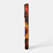ROTE ORANGE GELBE FALL SUNFLOWER BLUME iPhone 16 HÜLLE (Linke Seite)