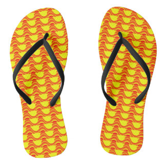 Rote Orange Gelbe Frauen Flip Flops Badesandalen