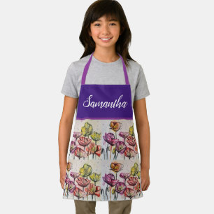 Rote Orange Gelbe Mohn Blume Pappies Girls Schürze