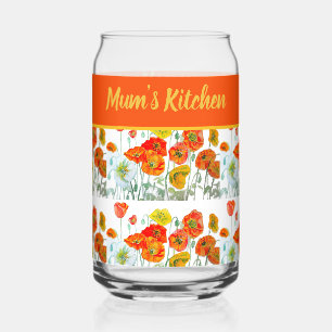Rote Orange Gelbe Mohnblumen Klatschmohn Blumen Dosenglas
