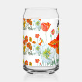 Rote Orange Gelbe Mohnblumen Klatschmohn Blumen Dosenglas (Rechts)