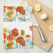 Rote Orange Gelbe Mohnblumen Klatschmohn Blumen Geschirrtuch (Viertel Falte)