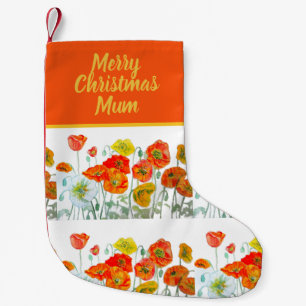 Rote Orange Gelbe Mohnblumen Klatschmohn Blumen Kleiner Weihnachtsstrumpf