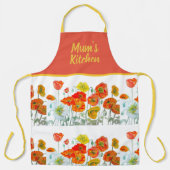 Rote Orange Gelbe Mohnblumen Klatschmohn Blumen Schürze (Vorderseite)