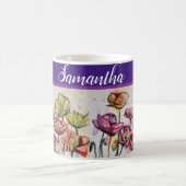 Rote Orange Gelbe Mohnblüte Blume Pfeffer Blumenku Kaffeetasse (Mittel)