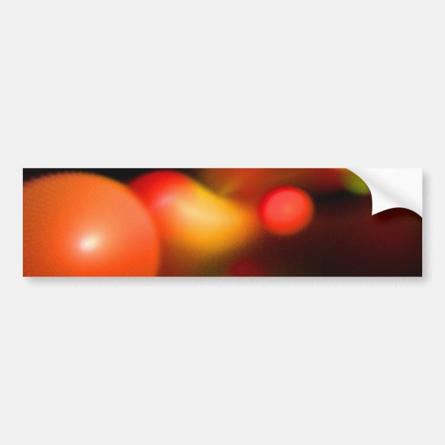 ROTE ORANGE-GELBE SCHWARZE FRAKTAL-BUBBLES AUTOAUFKLEBER (Vorne)