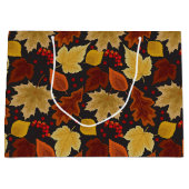 ROTE ORANGE GOLD AUTUMN LEAVES GROßE GESCHENKTÜTE (Vorderseite)