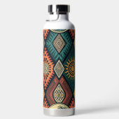 ROTE ORANGE GRENE YELLOW BLACK HISTORY PATTERNS TRINKFLASCHE (Rechts)