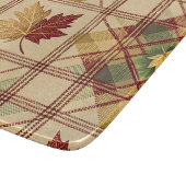 ROTE ORANGE GRÜNE KARIERT MIT FALL-AUTUMNSTÜCKEN SCHNEIDEBRETT (Ecke)