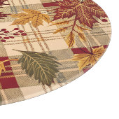 ROTE ORANGE GRÜNE KARIERT MIT FALL-AUTUMNSTÜCKEN SCHNEIDEBRETT (Ecke)