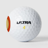 Rote/orange/grüne Kreise. Golfplätze Golfball (Logo)