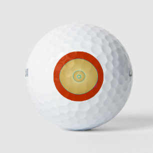 Rote/orange/grüne Kreise. Golfplätze Golfball