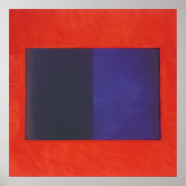 Rote Orange in blau Poster